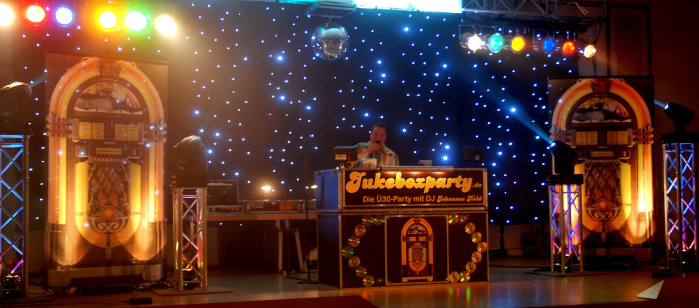 Die Jukeboxparty®-Bühne in Münstermaifeld, 2009